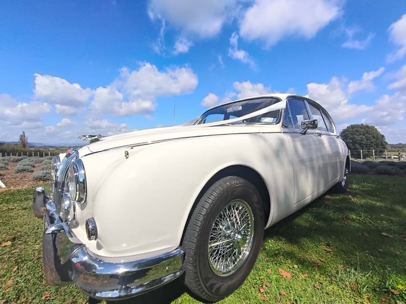 1966 Mark II Jaguar available for classic car tours and wedding car hire